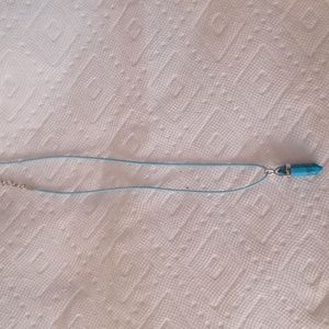 Faux turquoise bullet pendant